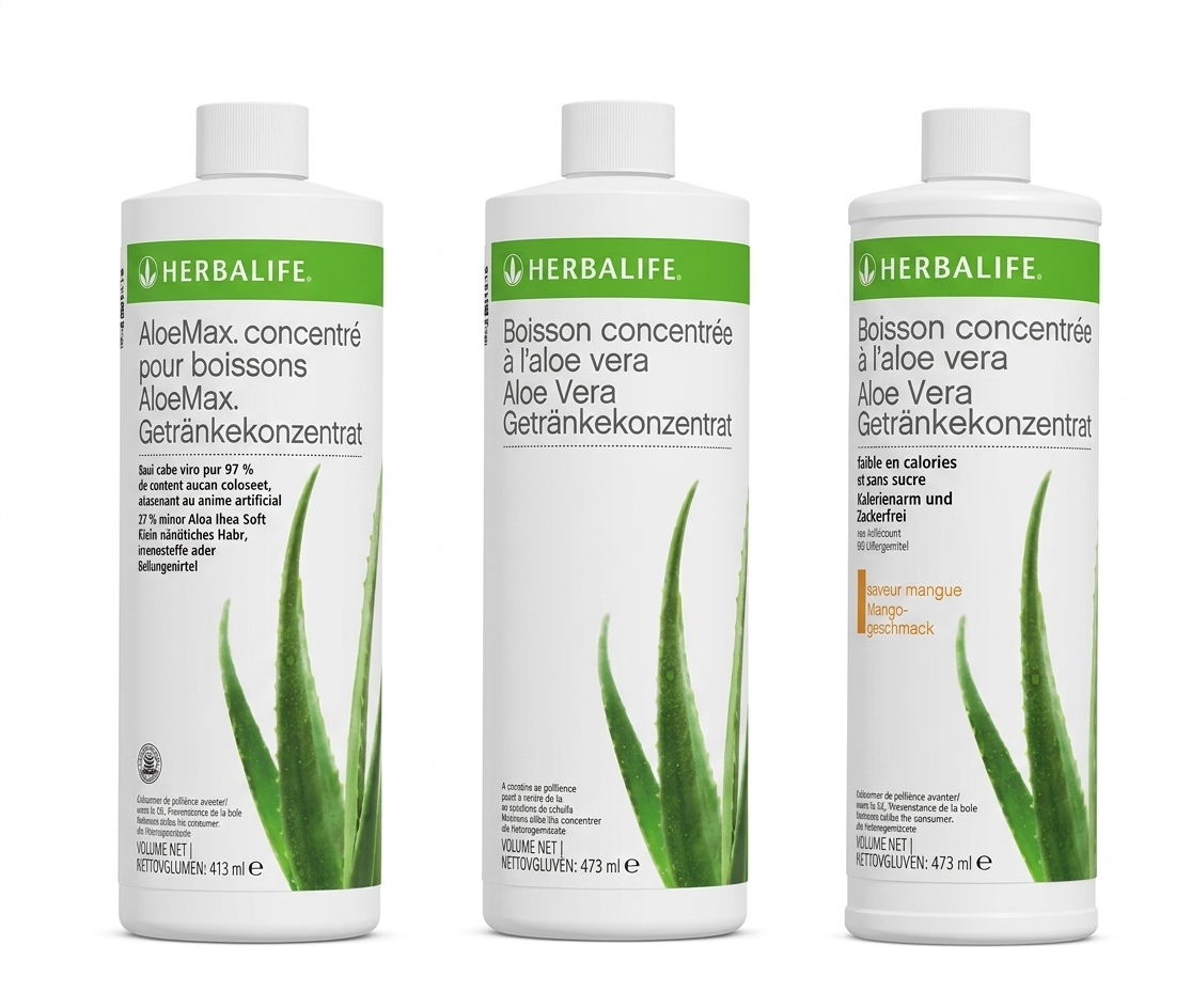 Herbalife Aloe Vera Concentrate 473ml 3 Pack Mango Aloe Drink