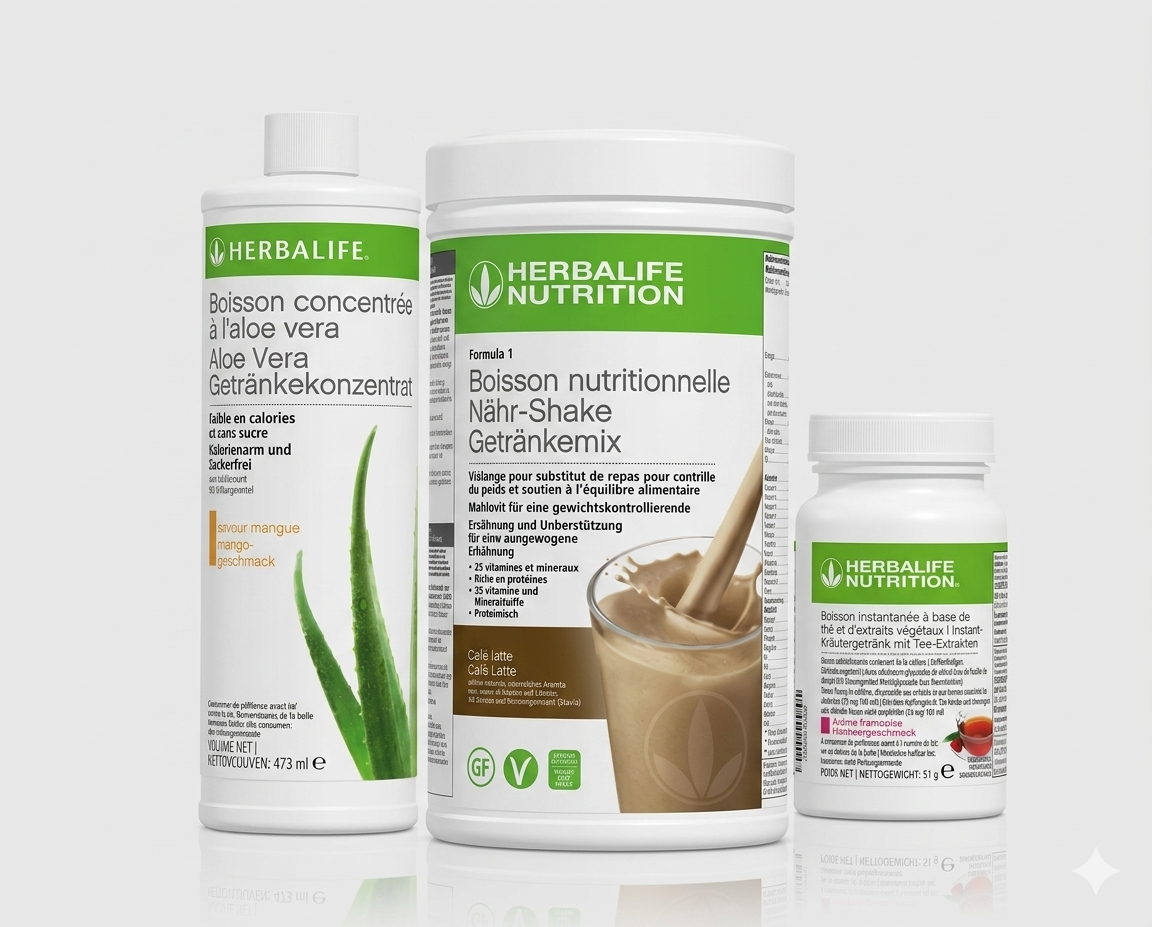 Herbalife breakfast bundle lite with shake aloe and tea