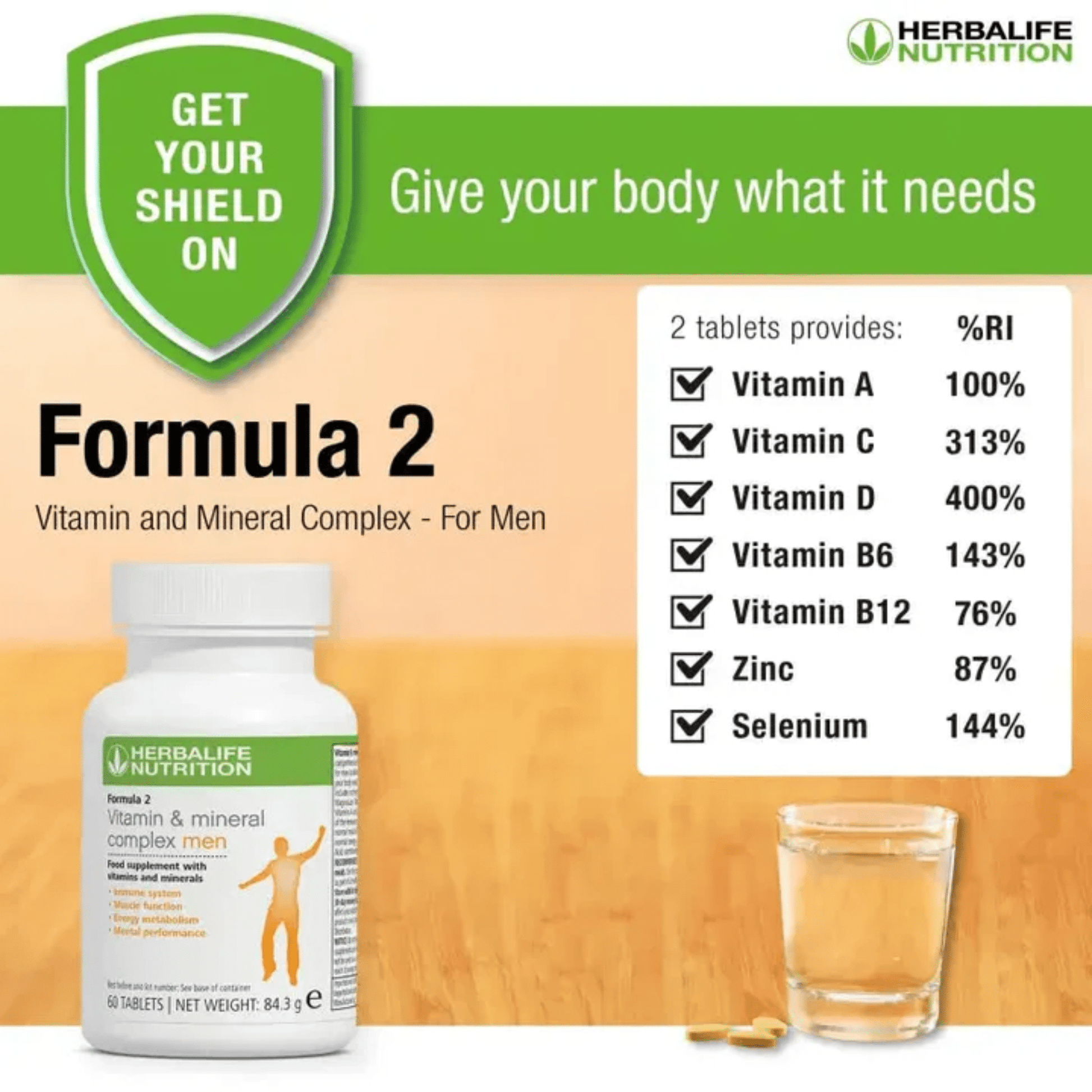 Herbalife Formula 2 Men's Vitamin & Mineral Complex Herbalife  - 
