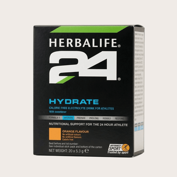 Herbalife H24 Hydrate drink mix sachets box