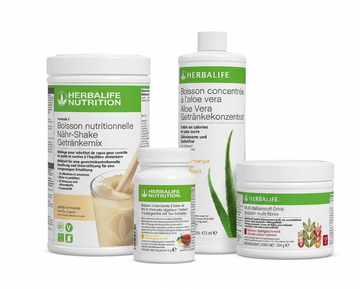 Herbalife bundle with shake tea aloe mango and fibre