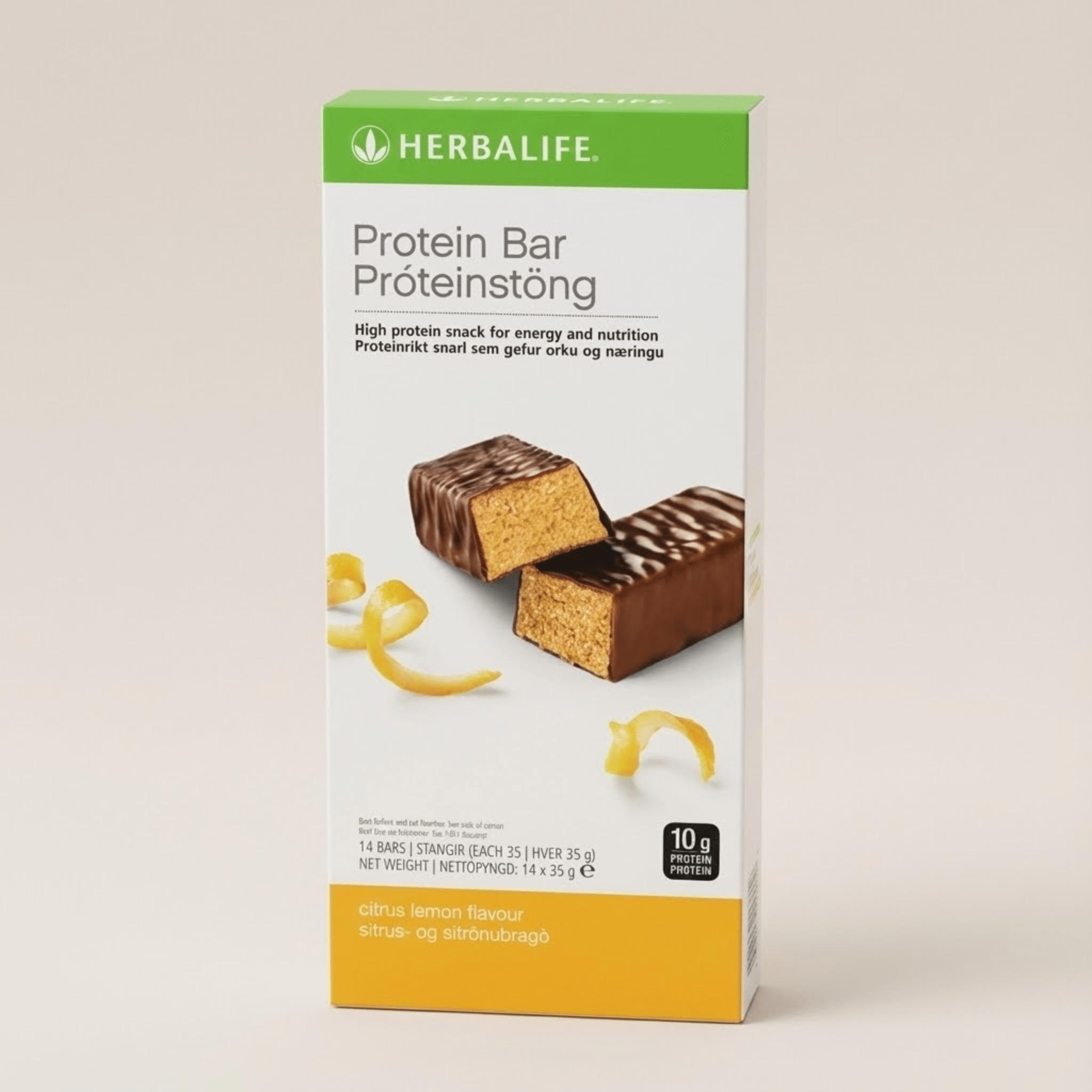 Herbalife protein bars citrus lemon 14 bars box